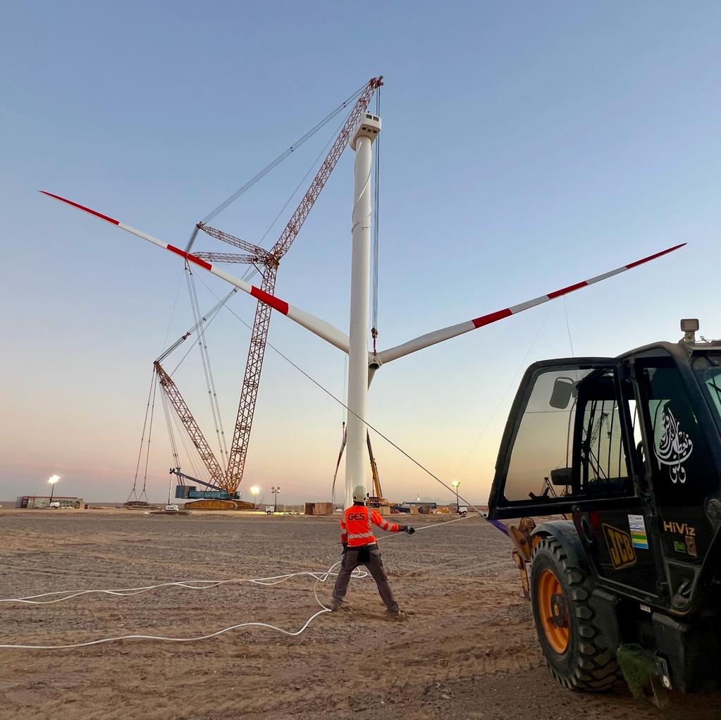GES prevé instalar más de 100 aerogeneradores durante 2025 - Instalación Eólica